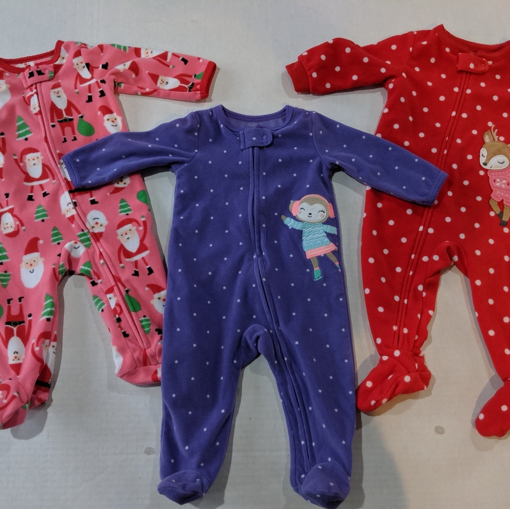 3 gently used Carter's sleepers